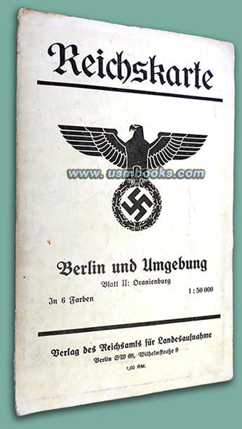 Nazi Reichskarte Oranienburg