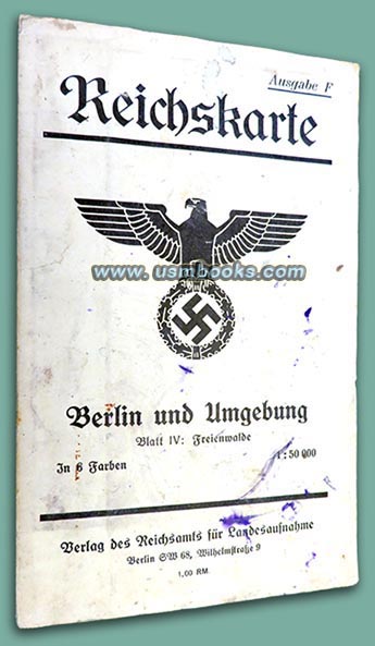 Nazi map BERLIN with eagle swastika cover