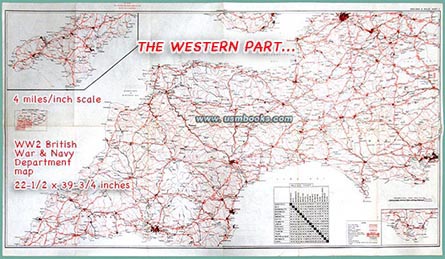 WW2 military map southwestern England