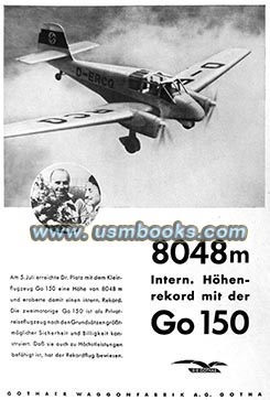 Gothaer Wagenfabrik Go 150 aircraft