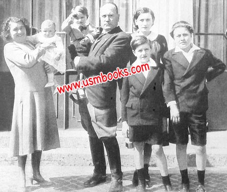 Rachele and Benito Mussolini and children
