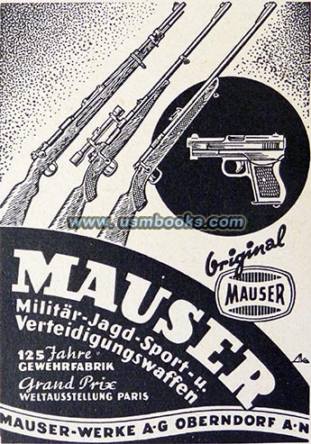 Mauser military weapons advertising 1938