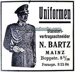 Nazi uniform tailor advertising