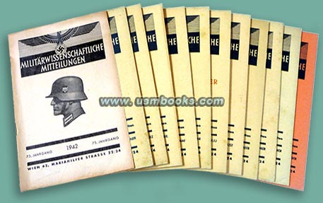 Militrwissenschaftliche Mitteilungen 1942 plus Index