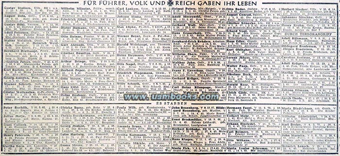 announcements of soldiers who died for the Fhrer and Fatherland