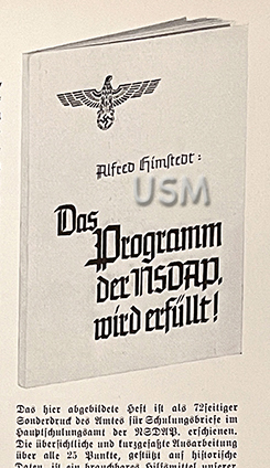 Das Programm der NSDAP wird erfllt! advertising from Der Hoheitstrager