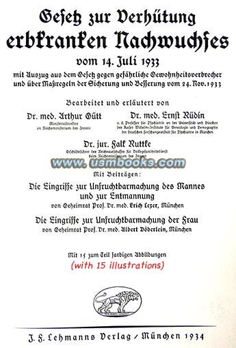 1933 compulsory Nazi sterilization laws, Erbgesundheitsgesetz