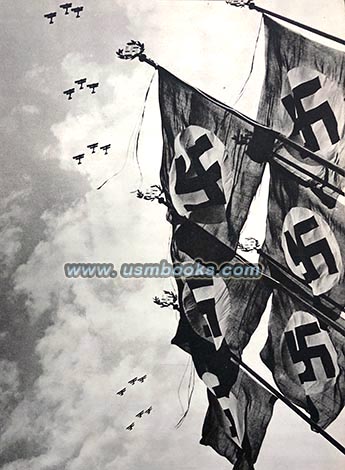 NAZI SWASTIKA FLAGS, LUFTWAFFE AIRPLANES