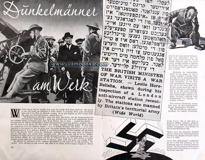 anti-Jewish Nazi cartoons, magaines