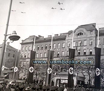 swastika banners, Luftwaffe airplanes