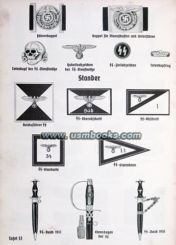 SS Totenkopf, SS-Standarte, SS sword, SS dagger