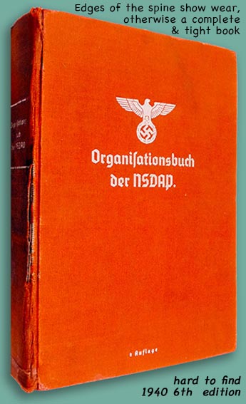 Nazi Party Organization Book 1940 6th edition
