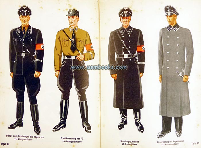 black SS uniforms, SS visor cap