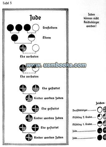 Nazi concept of Aryan and Jewish Blood Mixing - 10 charts