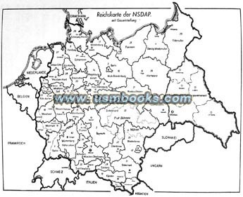 Nazi Party districts all over Greater Germany