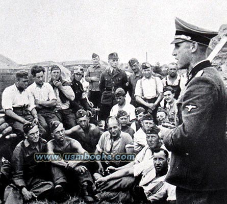 Waffen-SS Officer with OT men