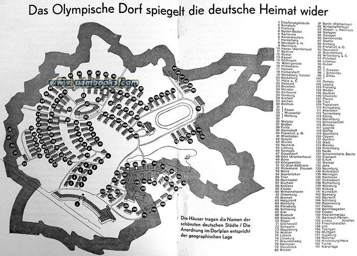 1936 Olympic Village map