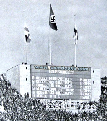 Swastika flag in Olympic Stadium