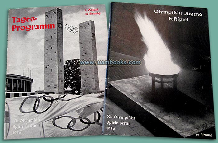 Olympic Games programs 1 August 1936