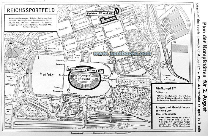 Reichssportfeld Berlin 1936 Plan