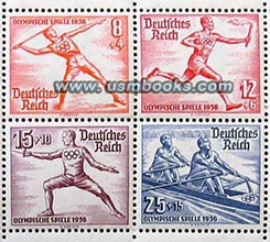 Deutsche Reichspost postage stamps 1936 Olympics