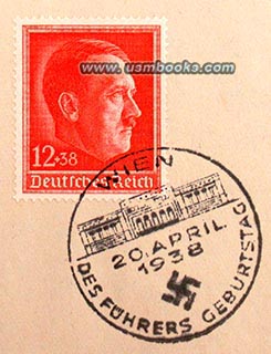 1938 Hitler birthday postal cancelation