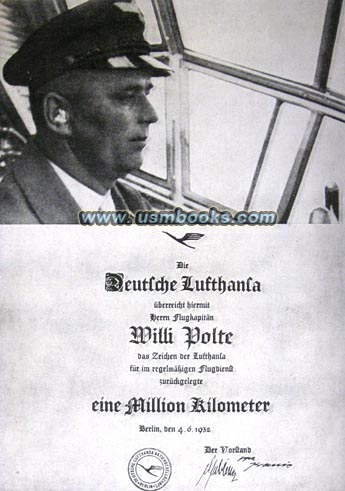 Lufthansa 1 Million Kilometer Certificate