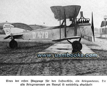 WW1 airplanes converted for the Lufthansa