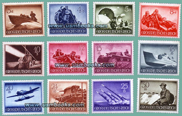 Third Reich military stamps from 1944