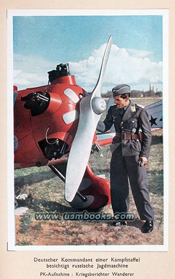 Luftwaffe pilot with Russian airplane