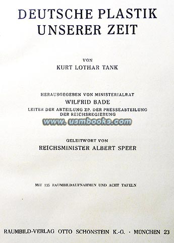 Deutsche Plastik Unserer Zeit, Raumbild-Verlag Otto Schnstein 1942