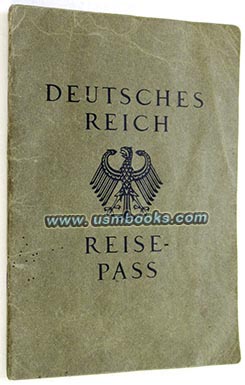 1936 Deutsches Reich Reisepass