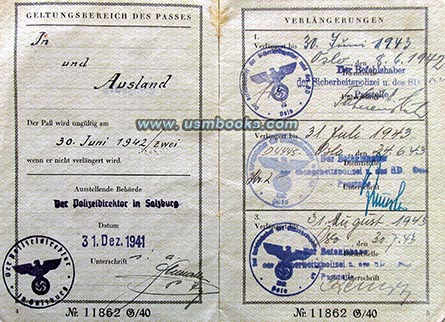 Sicherheitspolizei und des SD Oslo eagle and swastika stamps