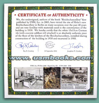 Signed Certificate of Authenticity