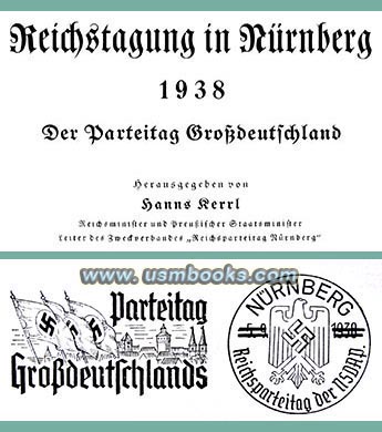 Sonderstempel or special Reichsparteitag 1938 postal cancelation