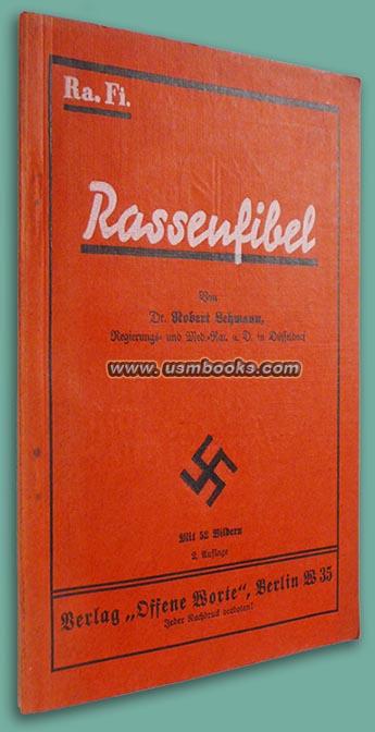 First Edition of the Rassenfibel or Race Primer by Dr. Robert Lehmann