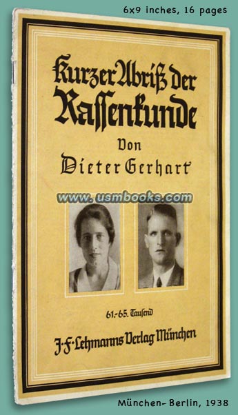 1938 Kurzer Abriß der Rassenkunde or Short Synopsis of Ethnology by Dieter Gerhart