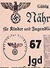1944 Nazi ration coupons - unused