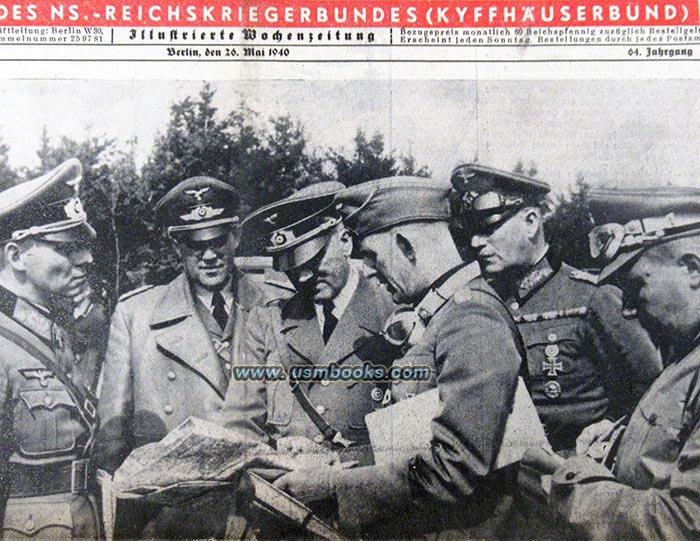 Hitler, Erwin Rommel, General Wilhelm Keitel, Luftwaffe General Karl Bodenschatz, Rudolf Schmundt, Albert Bormann