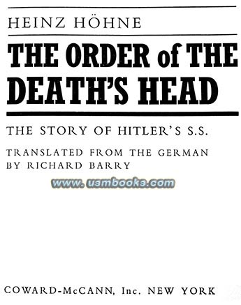 Nazi SS book Heinz Hohne 1970