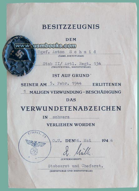 III. Reich Verwundetenabzeichen