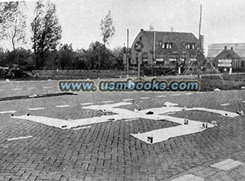 swastika target for Nazi paratroopers