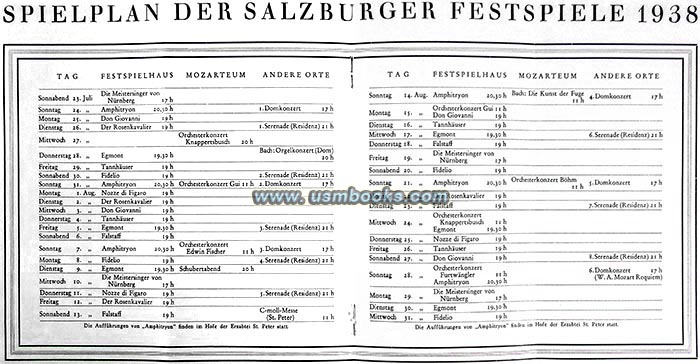 Salzburger Festspiele 1938, 1938 Salzburg Music Festival