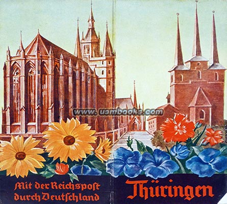 1939 two-sided Nazi tourist brochure Thuringia