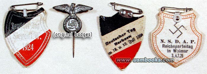 THE EXTREMELY RARE 1926 WEIMAR REICHSPARTEITAG PARTICIPATION BADGE