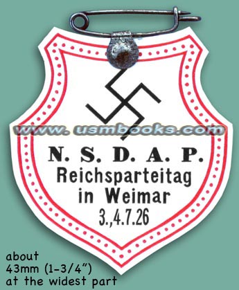 N.S.D.A.P.  Reichsparteitag  in Weimar 3.,4 .7.26