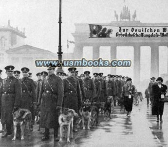 Nazi police with dogs