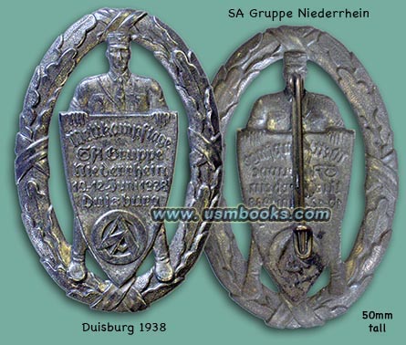 Wettkampftage SA Gruppe Niederrhein  10 - 12 Juni 1938 Duisburg