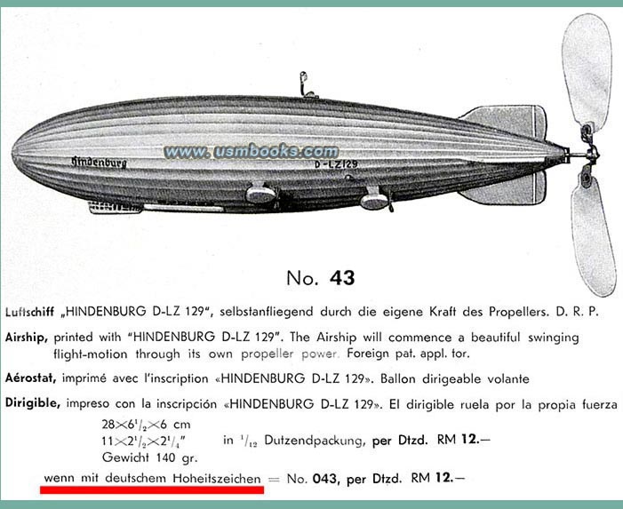 Tippco Zeppelin Hindenburg LZ-129