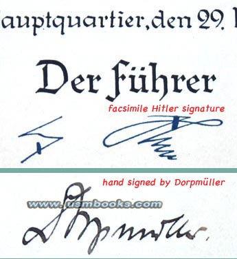 The promotion document was issued at Hitler’s Führerhauptquartier in East Prussia on 22 May 1941